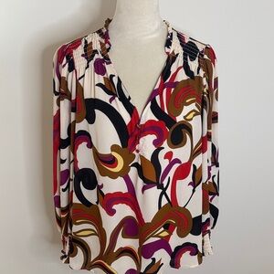 Chelsea & Theodore Abstract Multicolor Blouse